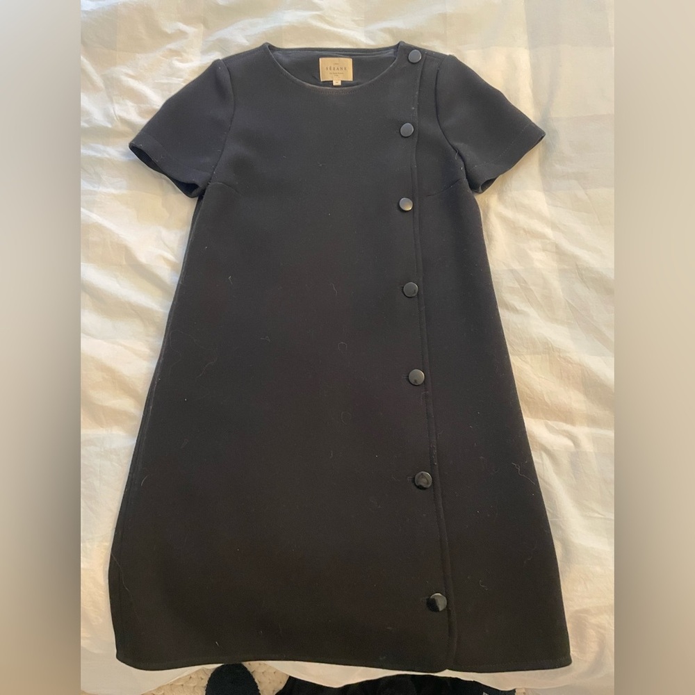 Elegant Black Button-Down Dress